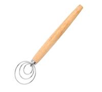 13 Inch Danish Dough Whisk, Bread Whisk with Wooden Handle, Hand Whisks Manual for Kitchen, Restaurant, Dessert Shop