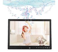 13 Inch HD Digital Photo Frame with Remote Controller - High Resolution Screen, Durable ABS Material, Alarm Clock, Calendar, Music and Video Player (Black)