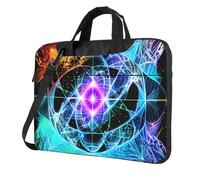 13 inch Laptop Bag with Unique Eight Dimensional Space Pattern Light and Easy To Carry for Business Trips Work and Study