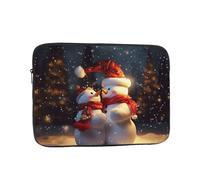 13 inch Laptop Case Christmas Snowmans Laptop Sleeve Computer Bag Water Resistant Computer Case Carrying Cover Compatible for Men Women