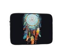 13 inch Laptop Case Feathers Dream Catcher Laptop Sleeve Computer Bag Water Resistant Computer Case Carrying Cover Compatible for Men Women
