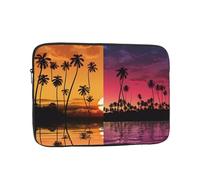 13 inch Laptop Case Palm Trees and Sunset Laptop Sleeve Computer Bag Water Resistant Computer Case Carrying Cover Compatible for Men Women