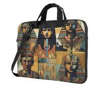 13 Inch Laptop Shoulder Bag For Men Women,Waterproof Briefcase Messenger Bag Ancient Egypt Tribe Series Laptop Sleeve Bag W/Strap Handle