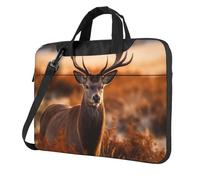 13 Inch Laptop Shoulder Bag For Men Women,Waterproof Briefcase Messenger Bag Antler Red Deer Laptop Sleeve Bag W/Strap Handle