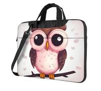 13 Inch Laptop Shoulder Bag For Men Women,Waterproof Briefcase Messenger Bag Cute Owl Laptop Sleeve Bag W/Strap Handle