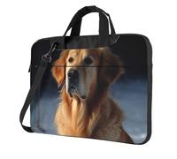 13 Inch Laptop Shoulder Bag For Men Women,Waterproof Briefcase Messenger Bag Golden Retriever Laptop Sleeve Bag W/Strap Handle