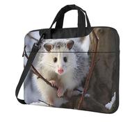 13 Inch Laptop Shoulder Bag For Men Women,Waterproof Briefcase Messenger Bag Opossum In Snow Laptop Sleeve Bag W/Strap Handle