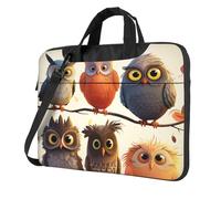 13 Inch Laptop Shoulder Bag For Men Women,Waterproof Briefcase Messenger Bag Owls Birds Laptop Sleeve Bag W/Strap Handle