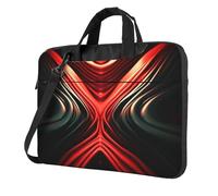 13 Inch Laptop Shoulder Bag For Men Women,Waterproof Briefcase Messenger Bag Red Line Laptop Sleeve Bag W/Strap Handle