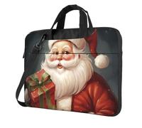 13 Inch Laptop Shoulder Bag For Men Women,Waterproof Briefcase Messenger Bag Santa Claus With Box Laptop Sleeve Bag W/Strap Handle
