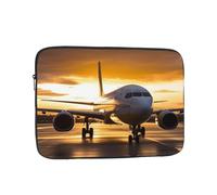 13 Inch Laptop Sleeve Bag Waterproof Shockproof Laptop Case Bag Airplane in The Evening Light Computer Skin Bags Lightweight Tablet Carrying Case
