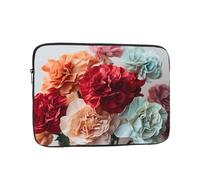 13 Inch Laptop Sleeve Bag Waterproof Shockproof Laptop Case Bag Colorful Carnations Flowers Computer Skin Bags Lightweight Tablet Carrying Case