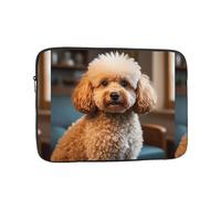 13 Inch Laptop Sleeve Bag Waterproof Shockproof Laptop Case Bag Cute Pet Poodle Computer Skin Bags Lightweight Tablet Carrying Case