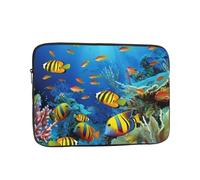 13 Inch Laptop Sleeve Bag Waterproof Shockproof Laptop Case Bag The Underwater World Tropical Fish Computer Skin Bags Lightweight Tablet Carrying Case