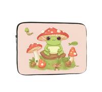 13 Inch Laptop Sleeve Bag Waterproof Shockproof Laptop Case Bags Lightweight Computer Skin Bag Cute Frogs and Mushrooms Tablet Carrying Case