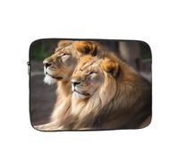 13 inch Laptop Sleeve Protective Case Two Lions Print Shockproof Waterproof Laptop Case Notebook Computer Cover Bag Business Tablet Briefcases Carrying Bag