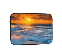 13 Inch Laptop Sleeve, Soft Protective Case With Beach With Sunset Print,Slim Lightweight Bag Specially Compatible With 13 Inch Macbook, Fits Some Pc Notebook