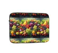 13 Inch Laptop Sleeve, Soft Protective Case With Fresh Fruits And Vegetables Print,Slim Lightweight Bag Specially Compatible With 13 Inch Macbook, Fits Some Pc Notebook