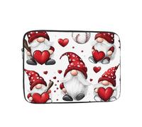 13 Inch Laptop Sleeve Water-resistant Laptop Case Compatible with 12-13" MacBook Chromebook, Red Love Heart Baseball Dwarf