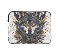 13 Inch Laptop Sleeve Wolf Line Art 14” Laptop Case Laptop Bag Women