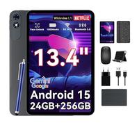 13 Inch Large Tablet, Android 15 Tablets with Gemini AI, 24GB RAM+256GB ROM, 120Hz, Octa-Core, 10000mAh Fast Charge, WiFi6, Large Android Tablet with Keyboard and Gaming Pen