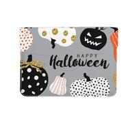 13-inch Leather Laptop Sleeve, Happy-Halloween-Day Print Slim Shockproof Insertion Design Laptop Case for Office, School, Travel