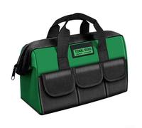 13 Inch Oxford Canvas Waterproof Tool Bag with Reinforced Structure, Tear Resistant Material, and Organized Multi Pocket Storage for Electricians