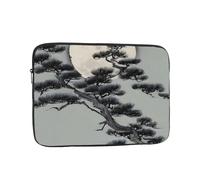 13 Inch Portable And Shockproof Laptop Bag With Unique Pine Tree Under The Moon Print, For Work, University, And Commuting