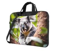13 inch Portable Laptop Bag Shockproof Light Laptop Case Inner Storage Pockets with Exquisite Happy Cute koala Print