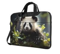 13 inch Portable Laptop Bag Shockproof Light Laptop Case Inner Storage Pockets with Exquisite Panda cubs in the forest Print