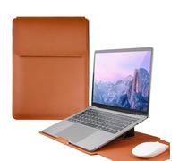 13 Inch PU Leather Laptop Sleeve Case with Stand for 2026-2018 MacBook Air 13 M5 M4 M3 M2 M1, 2026 13" MacBook Neo, 2026-2016 MacBook Pro 13 M2 M1, iPad Pro/Air 13, Surface Pro 12-3, XPS 13,Brown