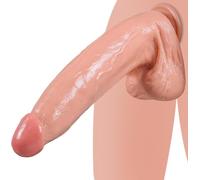13 Inch Realistic Big Anal Dildo with Small Glans, 2.83'' Diameter Huge Thick Dildo Massive Penis with Suction Cup for Women Men Couple, XL Monster Cock Sex Toy for Vaginal G-Spot & Anal Play (Skin)