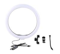 13 Inch Selfie Ring Light with Phone Holder, LED Ring Light with USB Plug, Stepless Dimming Brightness for Streaming Makeup Photography Video
