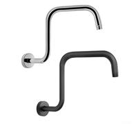 13 Inch Silver Shower Bracket with Flange - Ceiling Mount Rainfall Extension Arm Stainless Steel 32.5cm(Silver)