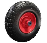 13" Inch Solid Puncture Proof Tyre 4.00-6 PU Foam Filled Wheel for Sack Truck Hand Cart Trolley 13x4 Metal Centre Wheelbarrow Wheel 20mm Bore