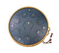13 Inch Steel Tongue Drum, 15 Notes F Key Steel Ethereal Handpan Drum for Adults with Complete Accessories & Storage Bag, Percussion Instrument for Musical Education Meditation-Green