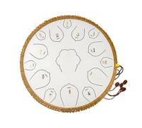13 Inch Steel Tongue Drum, 15 Notes F Key Steel Ethereal Handpan Drum for Adults with Complete Accessories & Storage Bag, Percussion Instrument for Musical Education Meditation-White