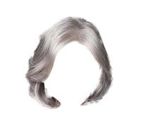13 Inch White Short Wigs Grey Bob Wig Synthetic Wigs Add Hair Volume Clip in Hair Pieces Bob Top Wiglets