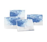 13 into the Organ Bag Multi-Layer Student Office Papers File Bag-Blue Tide