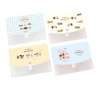 13 into the Storage Organ Bag Multi-Layer Student Office Paper Bag-Happy Dachshund