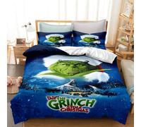 (13, King (220X240CM/3PCS)) The Grinch Bedding Single Double King Duvet Cover