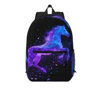 13" Laptop Backpack Purse Trip Daypack Backpacks 17 Inches Tall, Purple Horse on Dark, One Size, Travel Backpacks