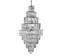 13 Light Chrome Chandelier With Clear Bevelled Trimmings