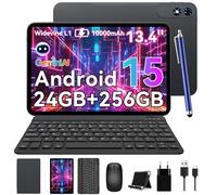 13 lnch Large Tablet,Android 15 Tablets with Gemini AI,24GB RAM+256GB ROM, 120Hz, Octa-Core,10000mAh Fast Charge, WiFi6, Large Android Tablet with Keyboard and Pen Gaming Office Suite-5-Year Warranty