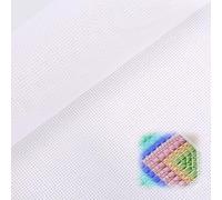 13 Mesh Needlepoint Canvas, 50x45cm/20x18in Polyester White Blank Embroidery Fabric for Embroidery Cross Stitch Knit Crochet Sewing & Needlepoint Projects Supplies