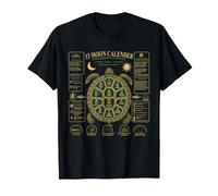 13 Moon Turtle Lunar Calendar Nature Design Shell T-Shirt