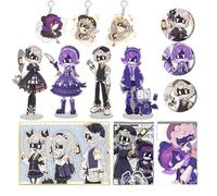 13 Murders UziDrone Lucky Bag Decor | Cartoon Figure Acryl Stand, Cards, Badges, Keychain | Murders UziDoorman Merch Box Set