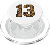 13 Number Leopard Thirteen Team Sports Varsity Matching PopSockets PopGrip for MagSafe