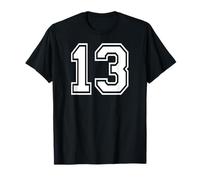 13 Number Thirteen Team Sports Graphic Matching Varsity T-Shirt