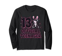 13 Official Teenager 13th Birthday Goth Bunny Anime Girl Long Sleeve T-Shirt